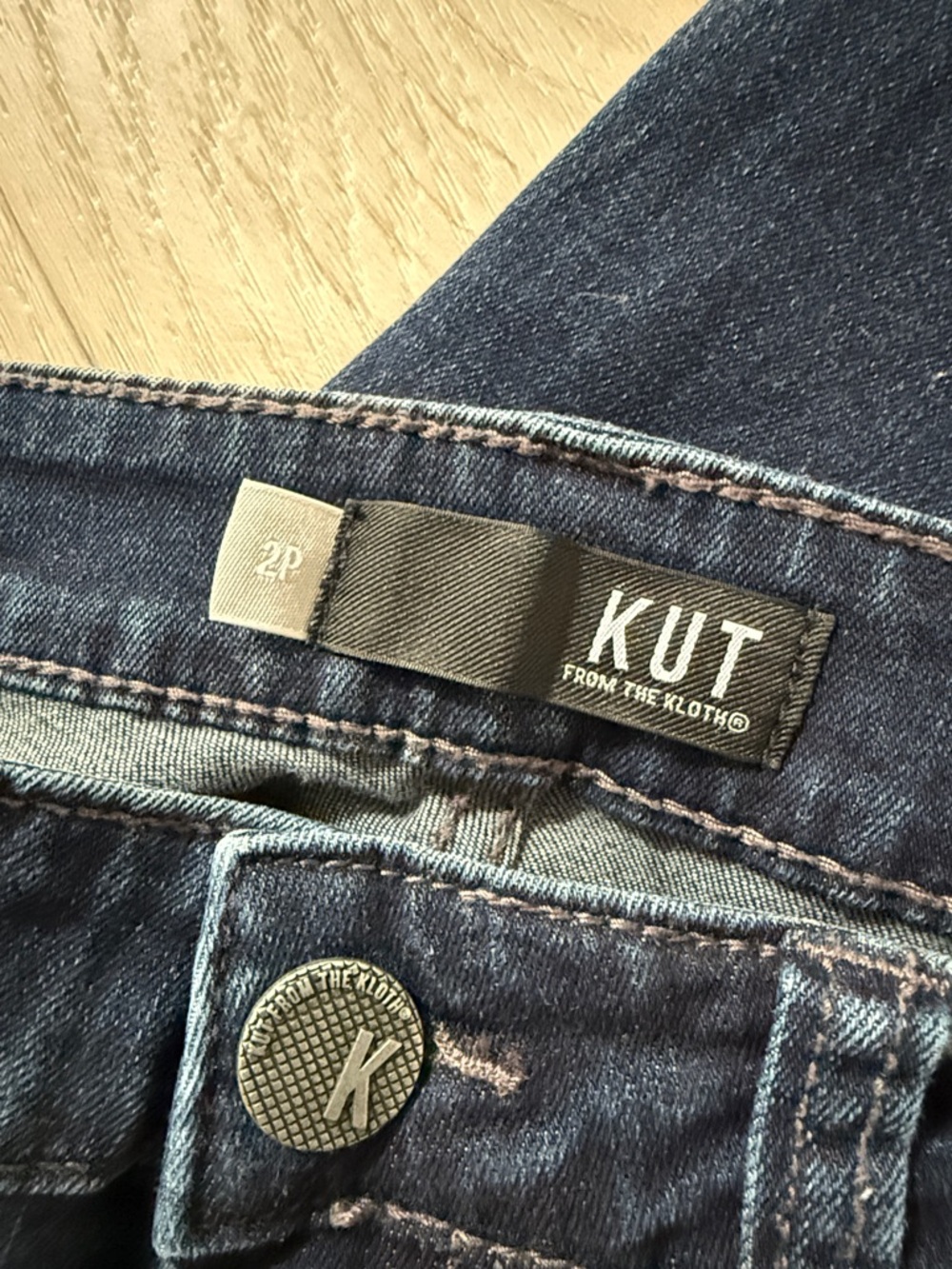 Kut from the Kloth Navy Flare Leg Jeans - Picture 3 of 3